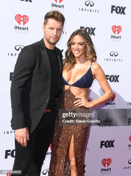 Jana Kramer, Allan Russell arrives at the 2023 iHeartRadio Music Awards at Dolby Theatre on March 27, 2023 in Hollywood, California.