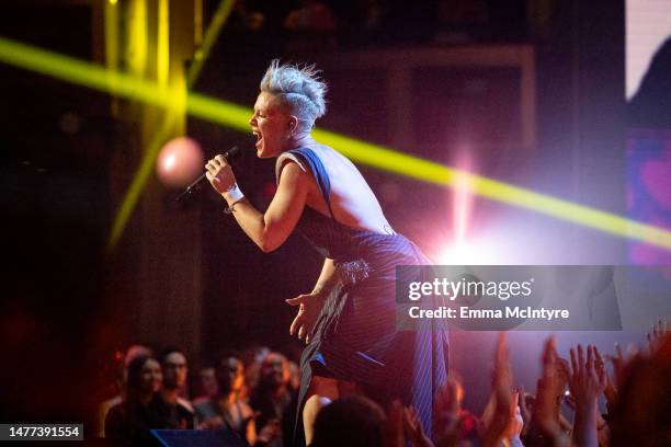 Performs onstage at the 2023 iHeartRadio Music Awards at Dolby Theatre in Los Angeles, California on March 27, 2023. Broadcasted live on FOX.