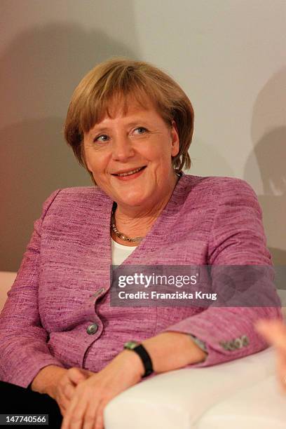 Angela Merkel attend ZDF Summer Reception on July 2, 2012 in Berlin, Germany.