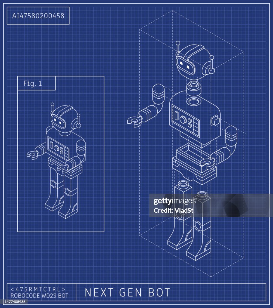 ロボット玩具組立説明書の設計図