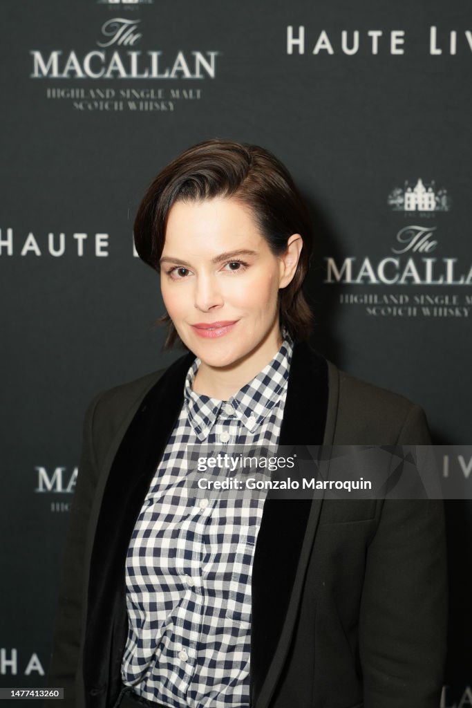 Emily Hampshire attends the Haute Living Celebrates Emily Hampshire