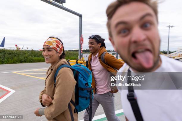 excited to be on holiday - pull a face stock pictures, royalty-free photos & images