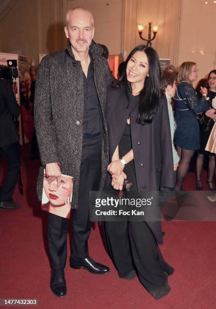 Anggun and her husband Olivier Maury attend "Soiree Du Coeur De Mecenat Chirurgie Cardiaque" at Salle Gaveau on March 27, 2023 In Paris, France.