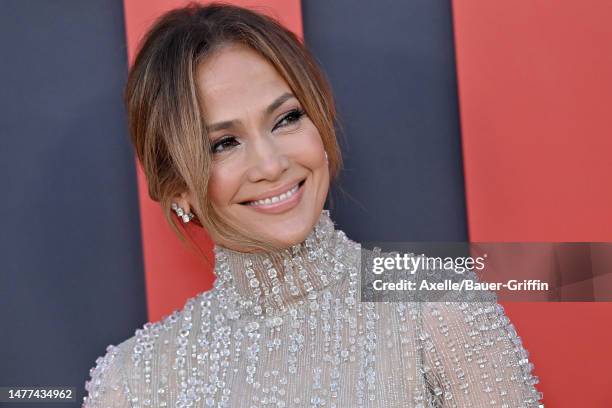 Jennifer Lopez attends the Amazon Studios' World Premiere of "AIR" at Regency Village Theatre on March 27, 2023 in Los Angeles, California.