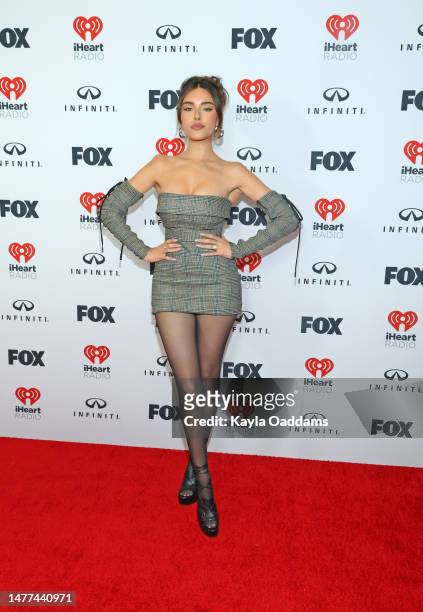 Madison Beer attends the 2023 iHeartRadio Music Awards at Dolby Theatre on March 27, 2023 in Hollywood, California.