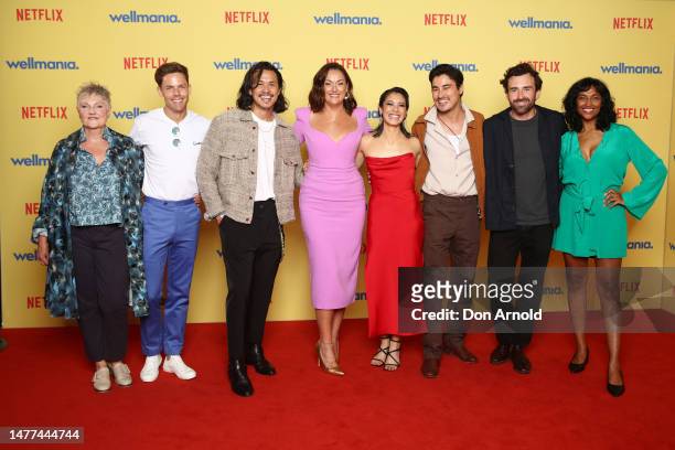 Genevieve Mooy, Lachlan Buchanan, Alexander Hodge, Celeste Barber, JJ Fong, Remy Hi, Johnny Carr and Virginie Laverdure pose during a special...