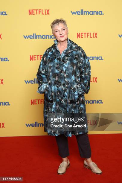 Genevieve Mooy attends a special screening of Netflix's new series WELLMANIA at Event Cinemas Bondi Junction on March 28, 2023 in Sydney, Australia.