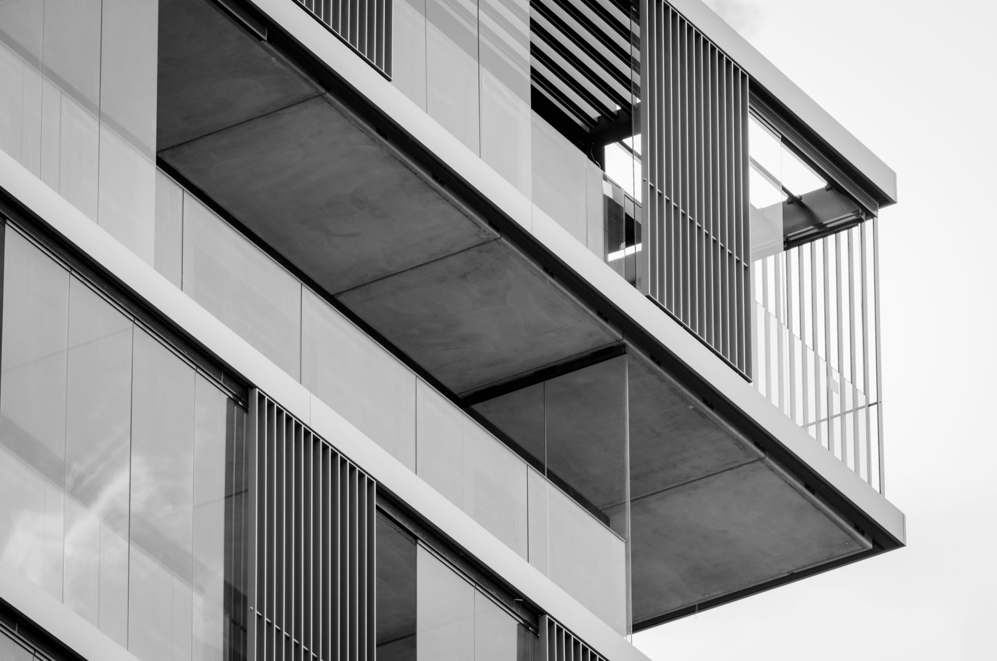Modern building in black and white Modern building in black and white
