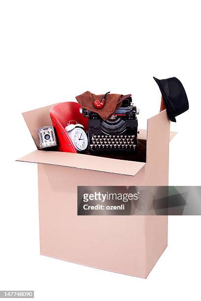 objects filled with old memories - memories box stock pictures, royalty-free photos & images