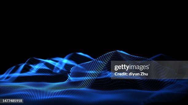 3d abstract glow background - ondas electromagneticas fotografías e imágenes de stock