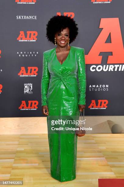 Viola Davis attends the Amazon Studios' World Premiere Of "AIR" - Arrivals at Regency Village Theatre on March 27, 2023 in Los Angeles, California.