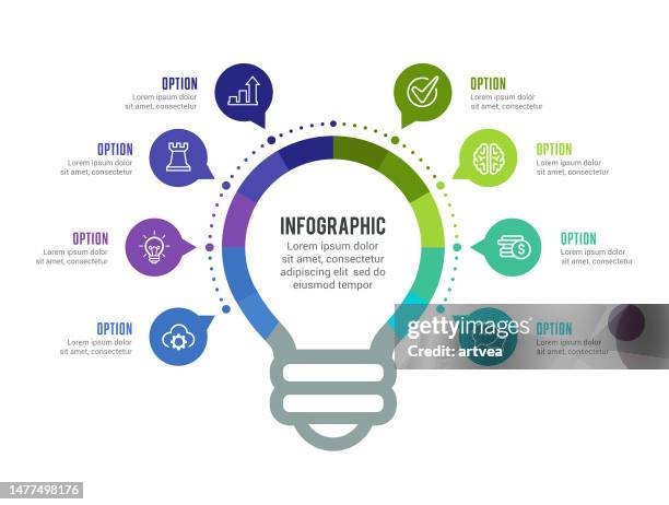 infographic element - eighth stock illustrations