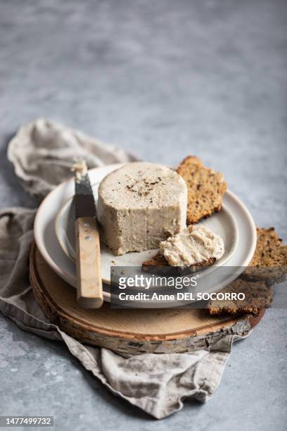 homemade végétal foie gras spread - foie gras stock pictures, royalty-free photos & images