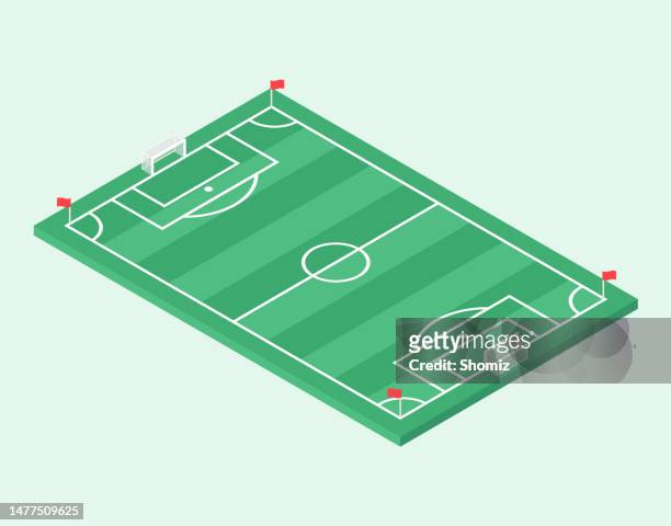 green grass football - soccer field - football pitch vector stock illustrations