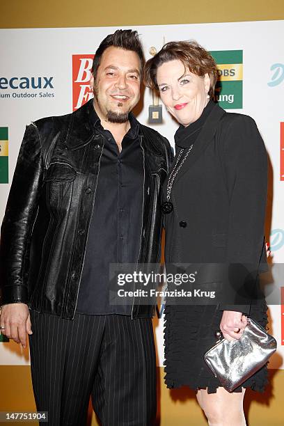 Laith Al-Deen and Melanie attend the Golden wife Awards at the Axel Springer Haus on March 21, 2012 in Berlin, Germany.