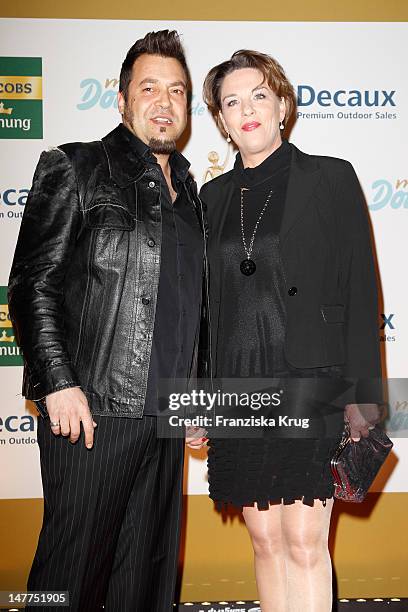 Laith Al-Deen and Melanie attend the Golden wife Awards at the Axel Springer Haus on March 21, 2012 in Berlin, Germany.
