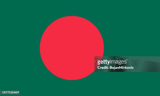 ilustraciones, imágenes clip art, dibujos animados e iconos de stock de bandera de bangladesh. vector - bangladesh