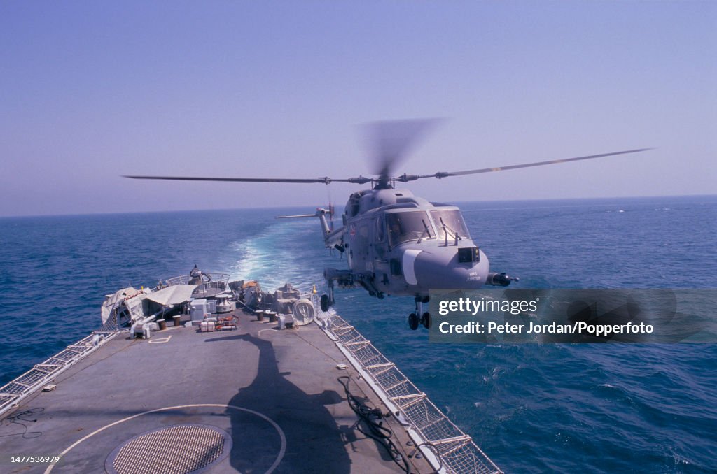 HMS Jupiter Frigate On Armilla Patrol In Persian Gulf