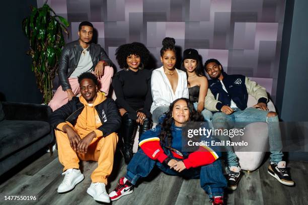 Mitchell Edwards, Cory Hardrict, Kelly Jenrette, Geffri Maya, Netta Walker, Camille Hyde, and Sylvester Powell attend "All American: Homecoming"...