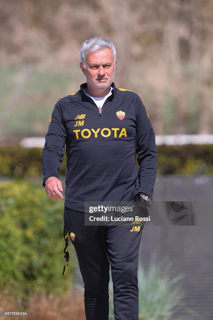 As Roma Coach AS Roma coach Josè Mourinho during a training session at Centro... News ...