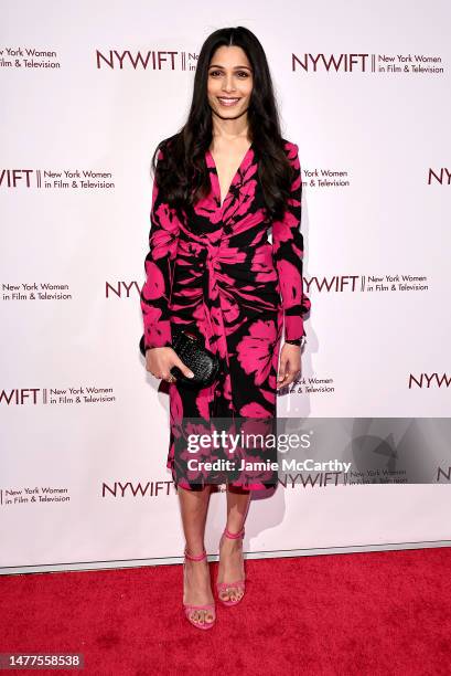 Freida Pinto attends the New York Women In Film And Television's 43rd Annual Muse Awards at Cipriani 42nd Street on March 28, 2023 in New York City.