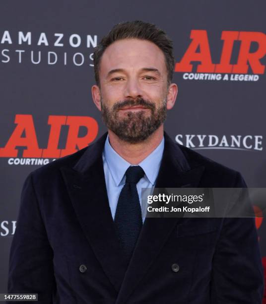 Ben Affleck attends Amazon Studios' World Premiere Of "AIR" at Regency Village Theatre on March 27, 2023 in Los Angeles, California.