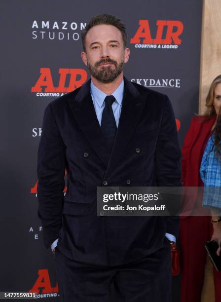 Ben Affleck attends Amazon Studios' World Premiere Of "AIR" at Regency Village Theatre on March 27, 2023 in Los Angeles, California.