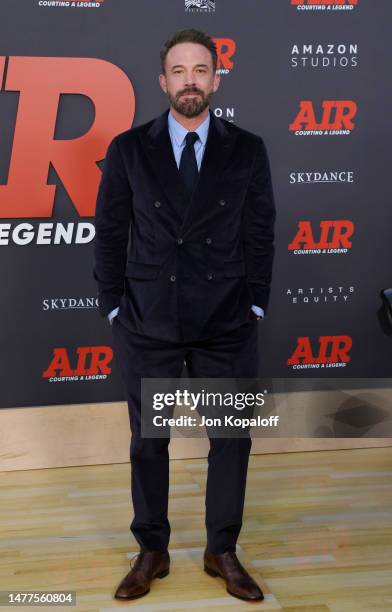 Ben Affleck attends Amazon Studios' World Premiere Of "AIR" at Regency Village Theatre on March 27, 2023 in Los Angeles, California.