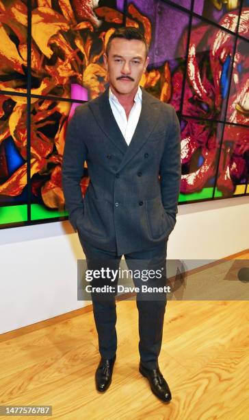 Luke Evans attends a VIP preview of The Gilbert & George Centre on March 28, 2023 in London, England.