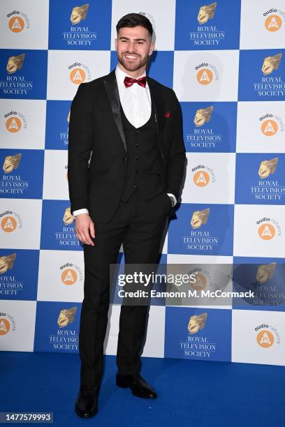 Owen Warner attends the Royal Television Society Programme Awards 2023 at JW Marriott Grosvenor House on March 28, 2023 in London, England.