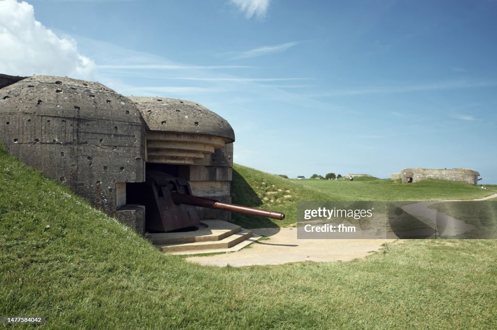 Old bunkers with cannon