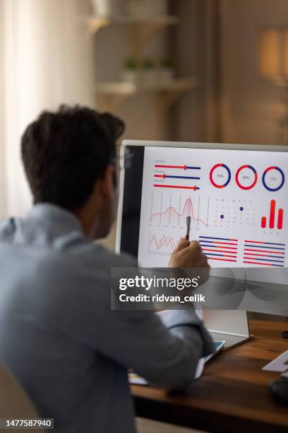 businessman finance market analyst in eyeglasses working - bank manager imagens e fotografias de stock