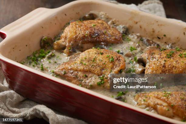 chicken stroganoff - chicken stew stock pictures, royalty-free photos & images