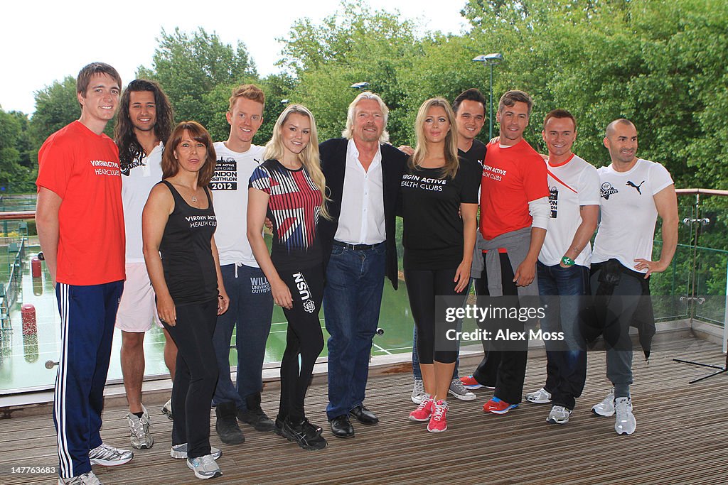 Richard Branson Unveils Celebrity Team For The 2012 Virgin Active London Triathlon