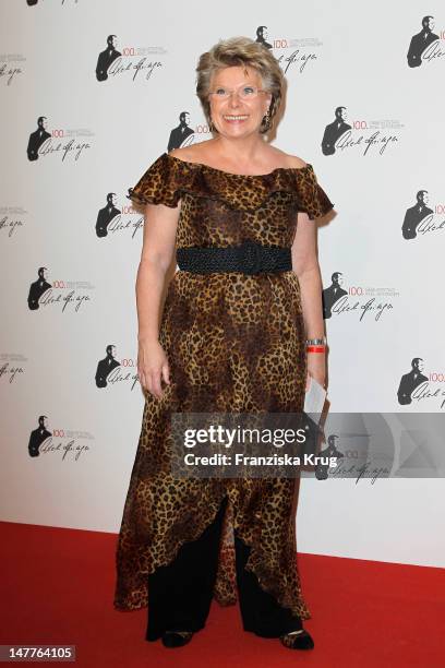 Viviane Reding attends the 100th anniversary of founder of Springer Verlag publishing group Axel Springer at the Axel Springer house on May 2, 2012...