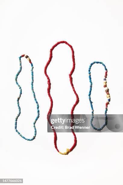 native american bead necklaces - beads stock pictures, royalty-free photos & images