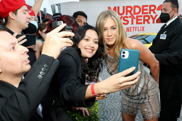 Jennifer Aniston attends the Netflix Premiere of Murder Mystery 2 on March 28, 2023 in Los Angeles, California.