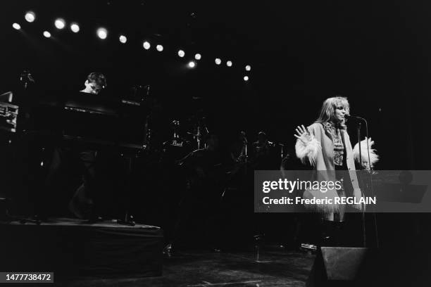 Muriel Moreno du groupe Niagara en concert à l'Olympia de Paris le 11 mars 1987
