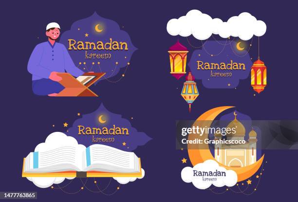 bildbanksillustrationer, clip art samt tecknat material och ikoner med eid or ramadan kareem or eid mubarak background. eid-ul-adha festival celebration - eid ul fitr illustrations