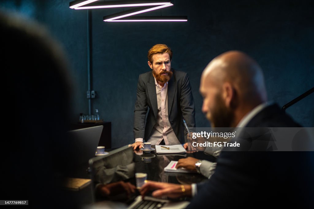 Businessman in a meeting at the office