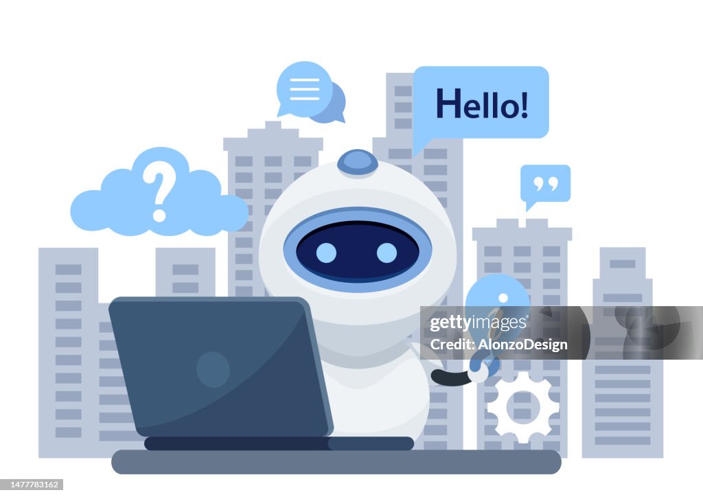 Chat Bot Assitance Chat Bot Robot Virtual Assistance Artificial Intelligence High-Res ...