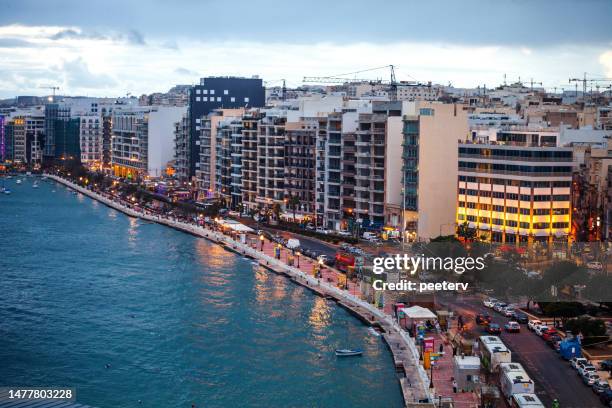 malta dopo il tramonto - maltese foto e immagini stock