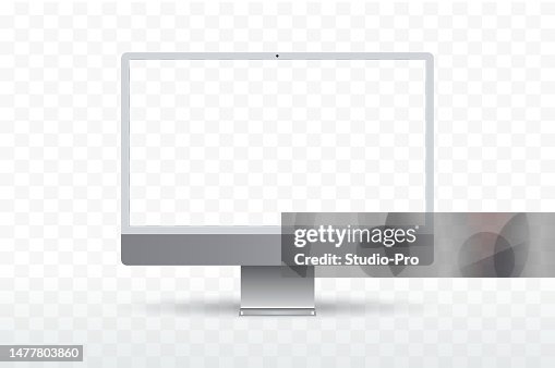 New Modern Transparent Frame Display Computer Monitor Vector Template ...