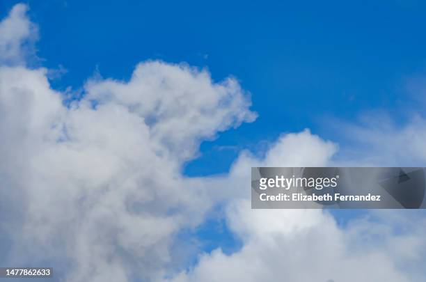 dramatic blue sky - meteorology photos et images de collection