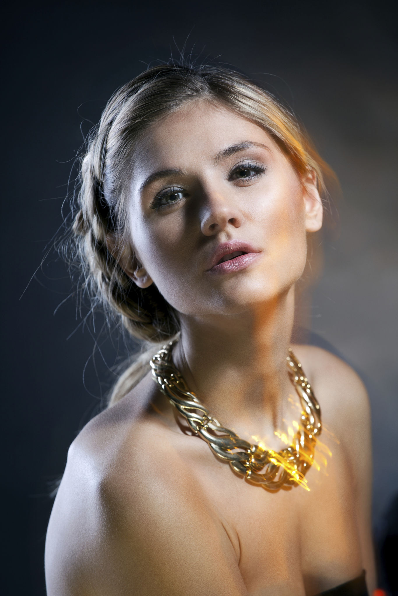 Portrait of woman in exclusive jewelry Portrait of woman in exclusive jewelry
