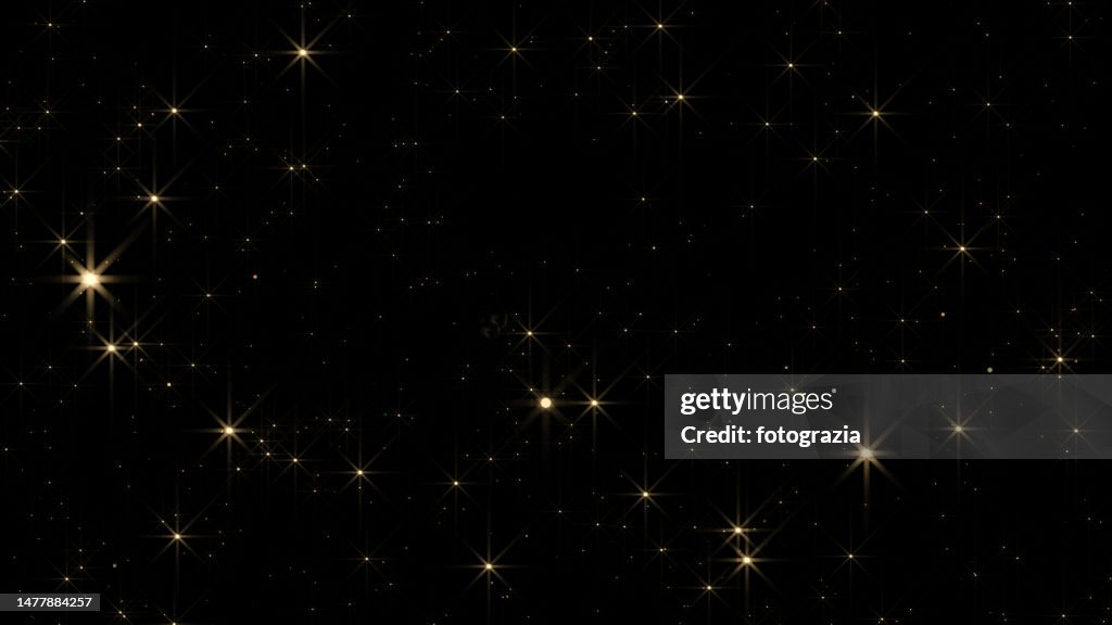 Starry Sky Abstract Golden Background