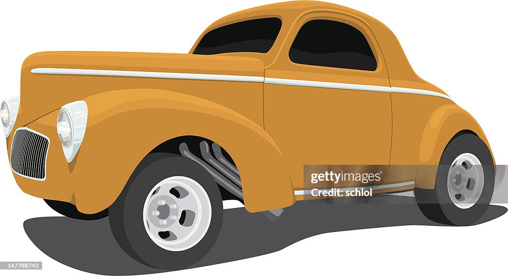 Vector 1941 Willys Coupe hot rod