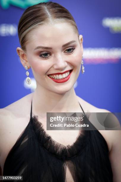 Actress Virginia Gardner attends the "Maravilloso Desastre" premiere at Cines Callao on March 29, 2023 in Madrid, Spain.