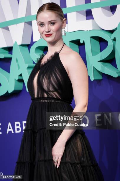 Actress Virginia Gardner attends the "Maravilloso Desastre" premiere at Cines Callao on March 29, 2023 in Madrid, Spain.