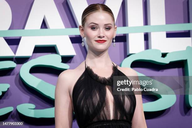 Actress Virginia Gardner attends the "Maravilloso Desastre" premiere at Cines Callao on March 29, 2023 in Madrid, Spain.